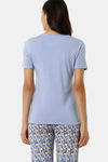 Amante Cotton Loungewear Top - Brunnera Blue — thumbnail 3